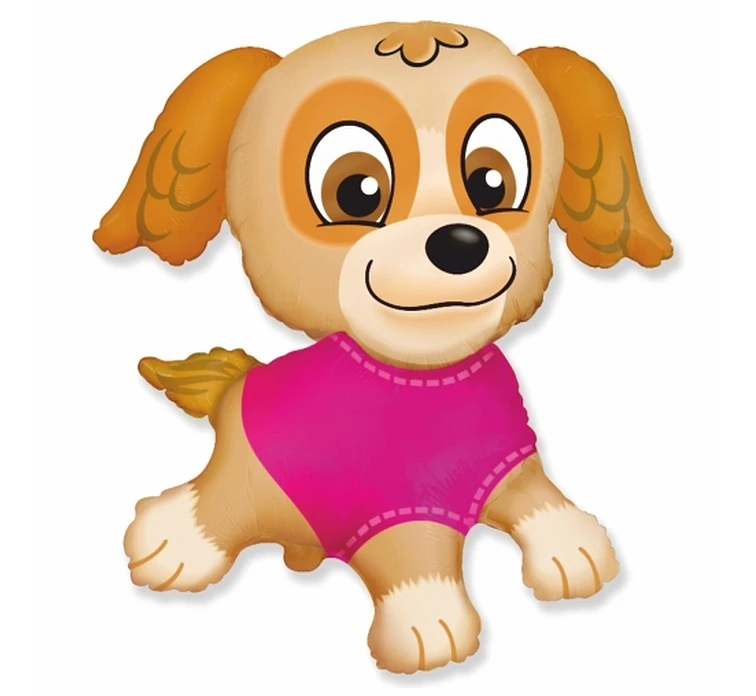 Foil balloon 14" FX - Puppy,  unpacked (flat)