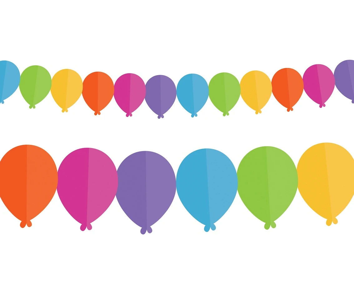 Paper garland "Colourful balloons", 360x13.3x18cm