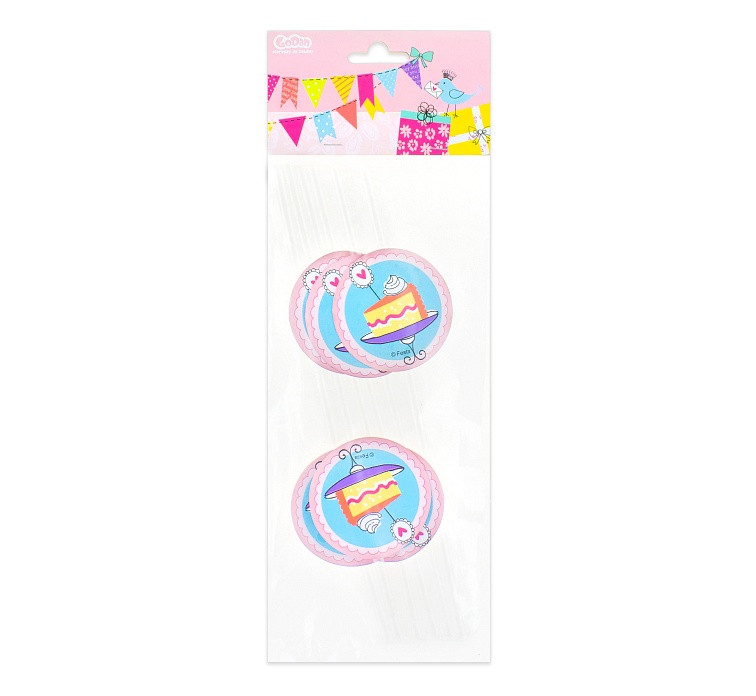 Flexible straws with "Sweet moments" medallions, 6 pcs EOL
