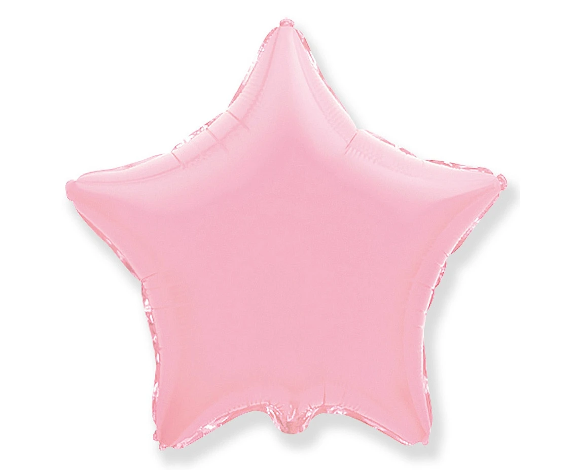 Foil balloon 18" FX - Star (delicate pink),  unpacked (flat)