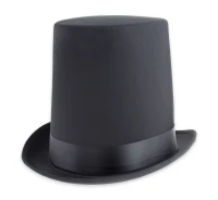 Cylinder "Gentleman" , tall, black, smooth, large size