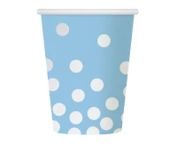 Paper cups "Silver dots", blue, 270 ml, 6 pcs EOL
