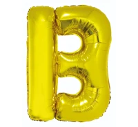 Foil balloon "Letter B" , gold, 85 cm EOL