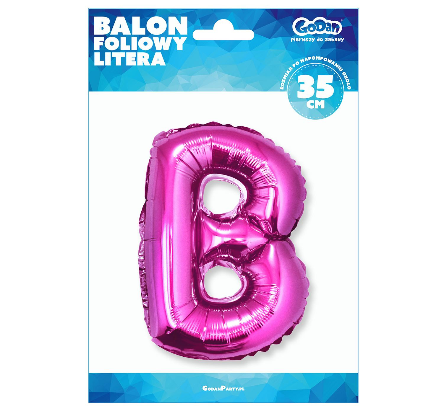 Foil balloon "Letter B" , pink, 35 cm EOL