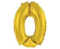 Foil balloon "Digit 0" , gold, 35 cm