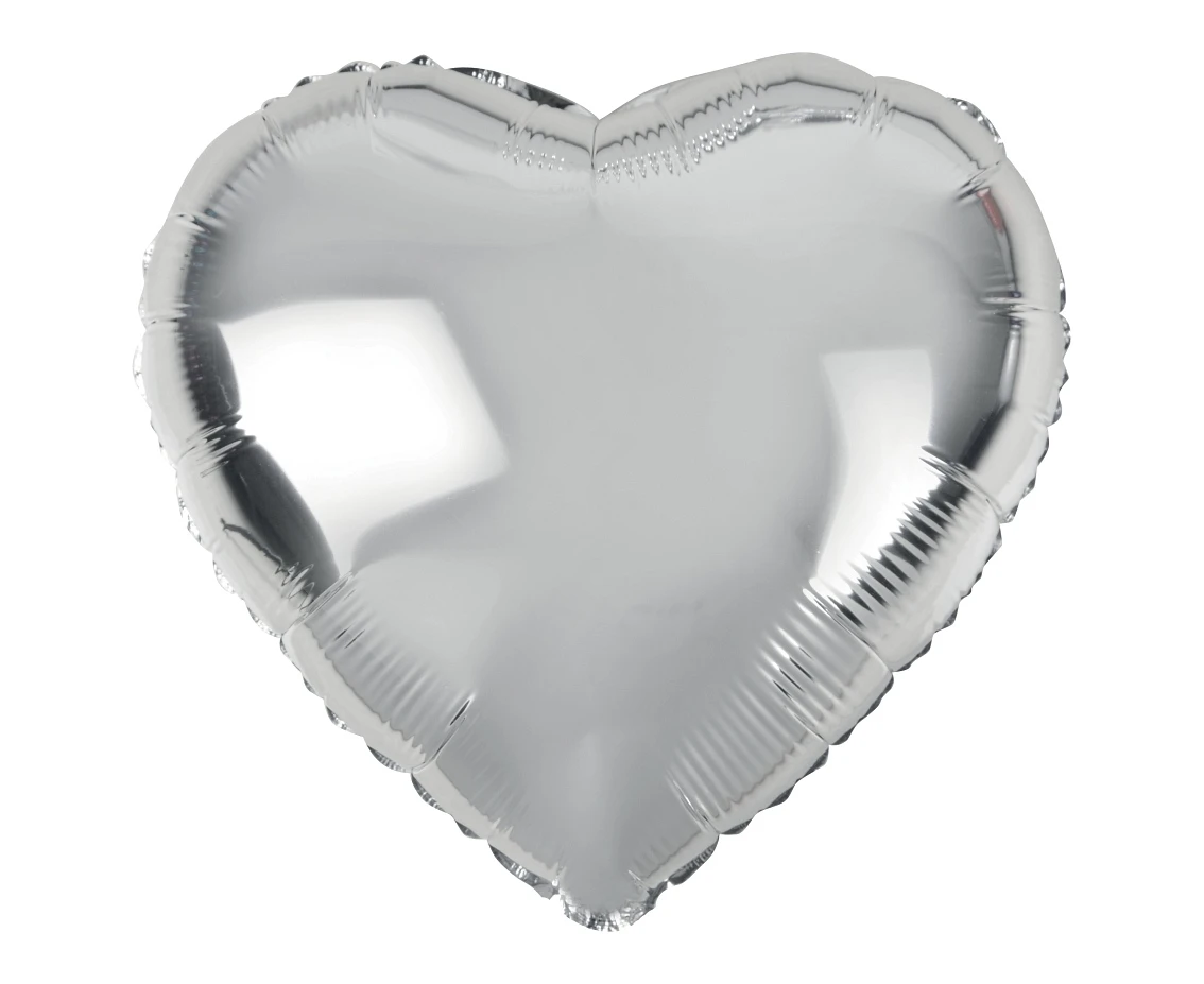 Foil balloon "Heart" , silver, 18"