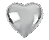 Foil balloon "Heart" , silver, 18"