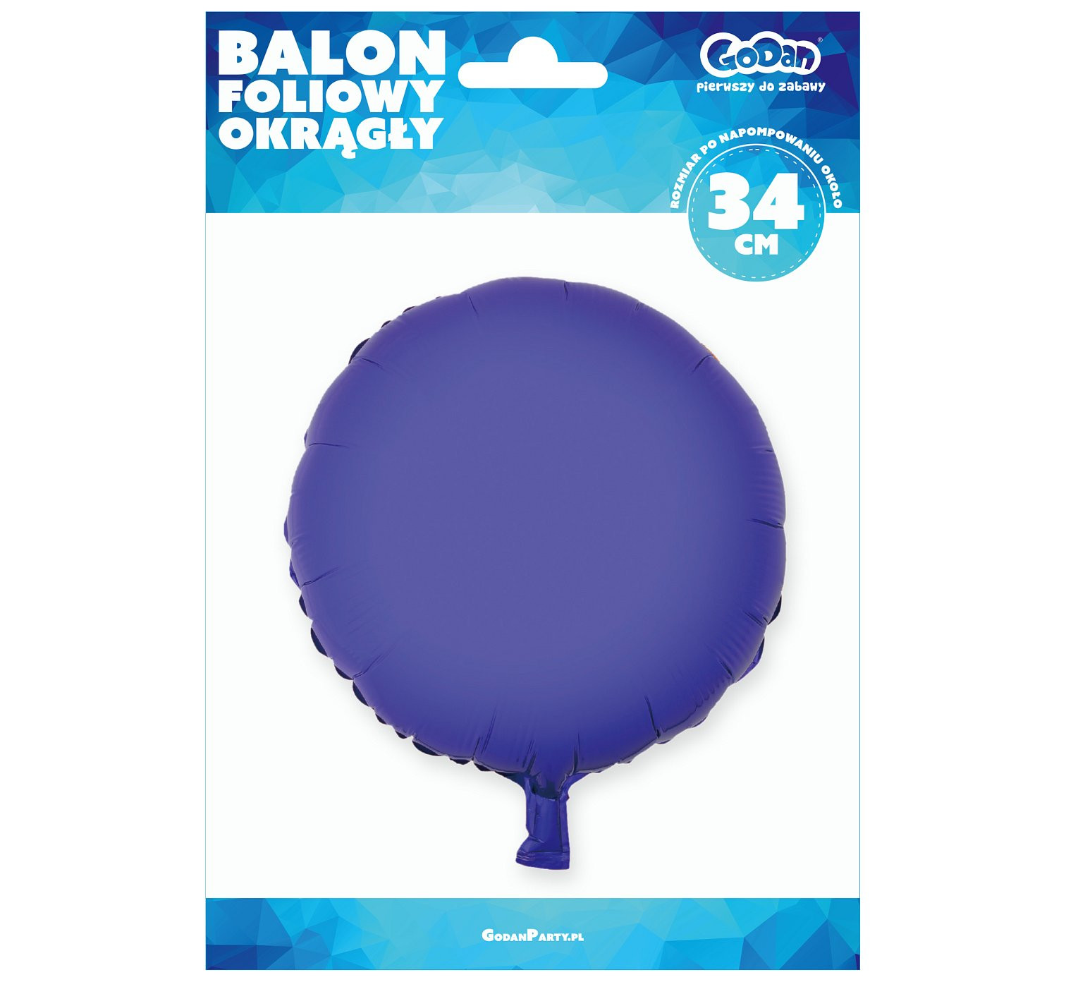Foil balloon "Round" , purple, 18" EOL