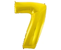 Foil balloon B&C digit 7, gold, 92 cm