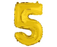 Foil balloon "Digit 5" , gold, 35 cm