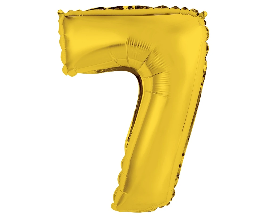 Foil balloon "Digit 7" , gold, 35 cm