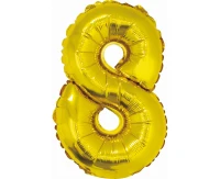 Foil balloon "Digit 8" , gold, 35 cm