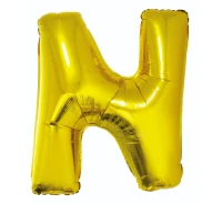 Foil balloon "Letter N" , gold, 85 cm EOL