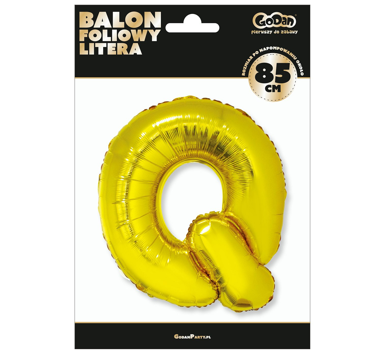 Foil balloon "Letter Q" , gold, 85 cm EOL
