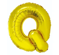 Foil balloon "Letter Q" , gold, 85 cm EOL
