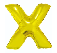 Foil balloon "Letter X" , gold, 85 cm EOL