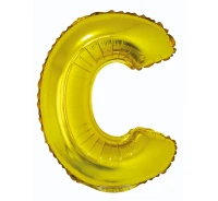 Foil balloon "Letter C" , gold, 35 cm EOL