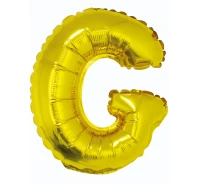 Foil balloon "Letter G" , gold, 35 cm EOL