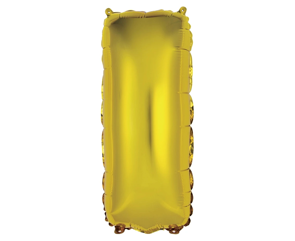 Foil balloon "Letter I" , gold, 35 cm EOL