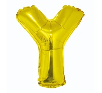 Foil balloon "Letter Y" , gold, 35 cm EOL