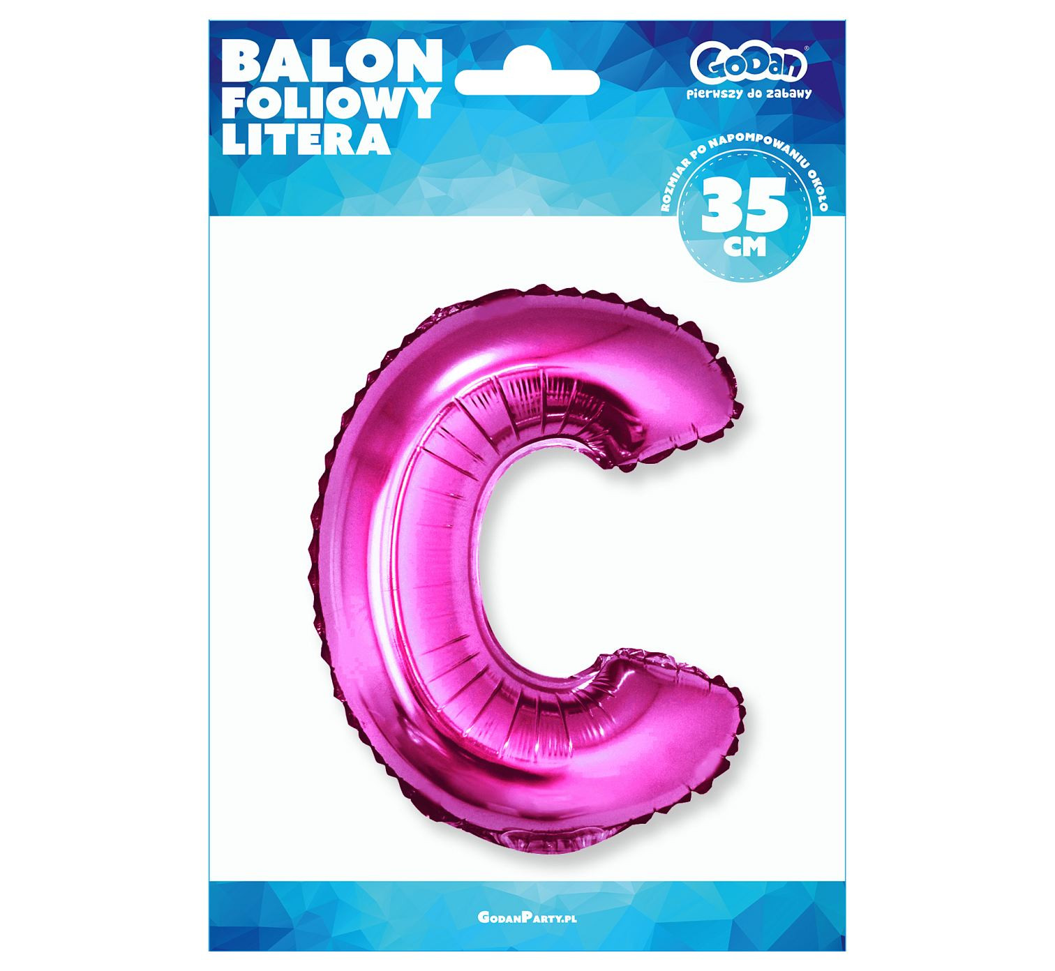 Foil balloon "Letter C" , pink, 35 cm EOL