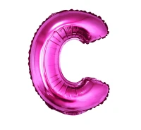 Foil balloon "Letter C" , pink, 35 cm EOL