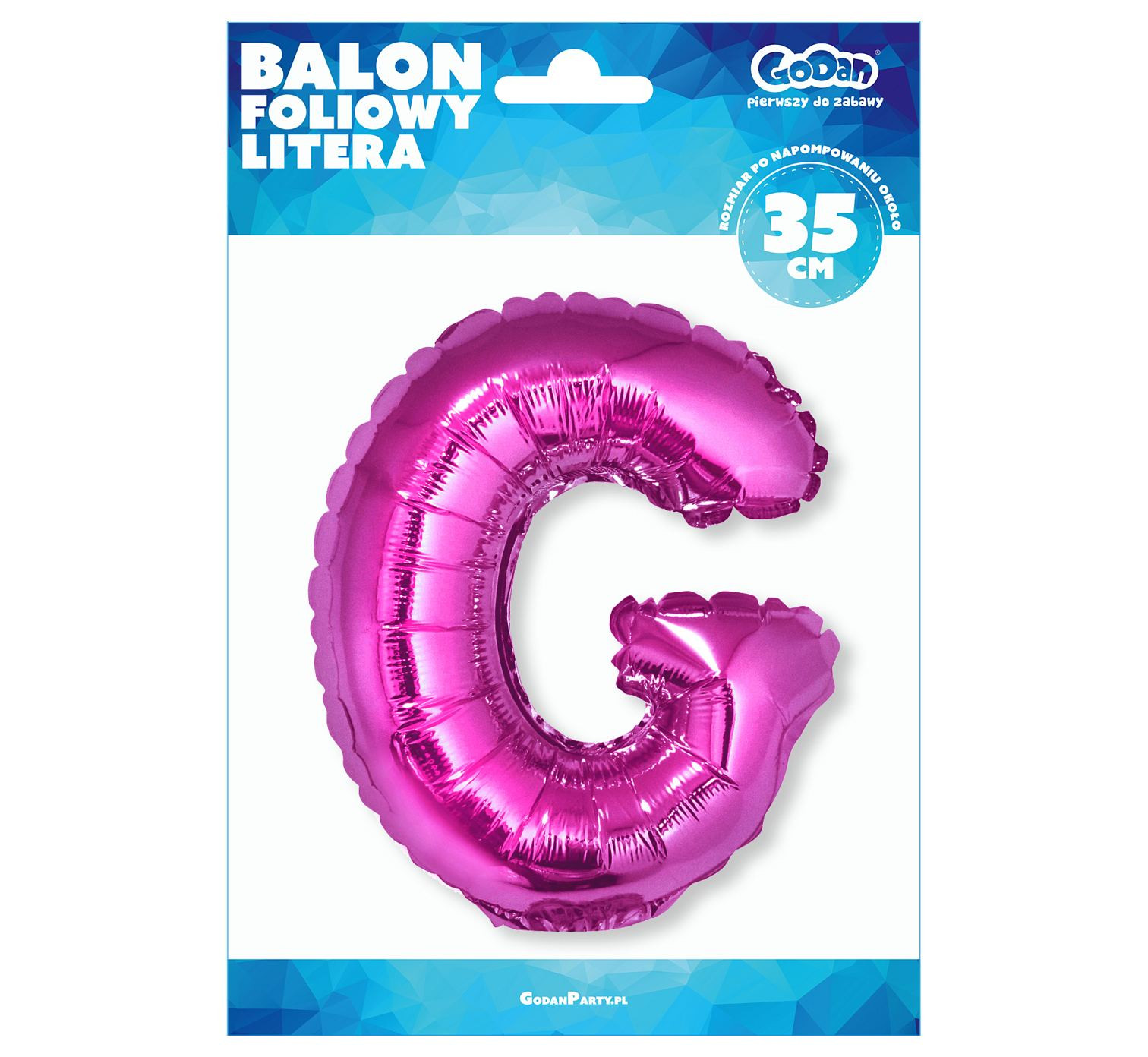 Foil balloon "Letter G" , pink, 35 cm EOL