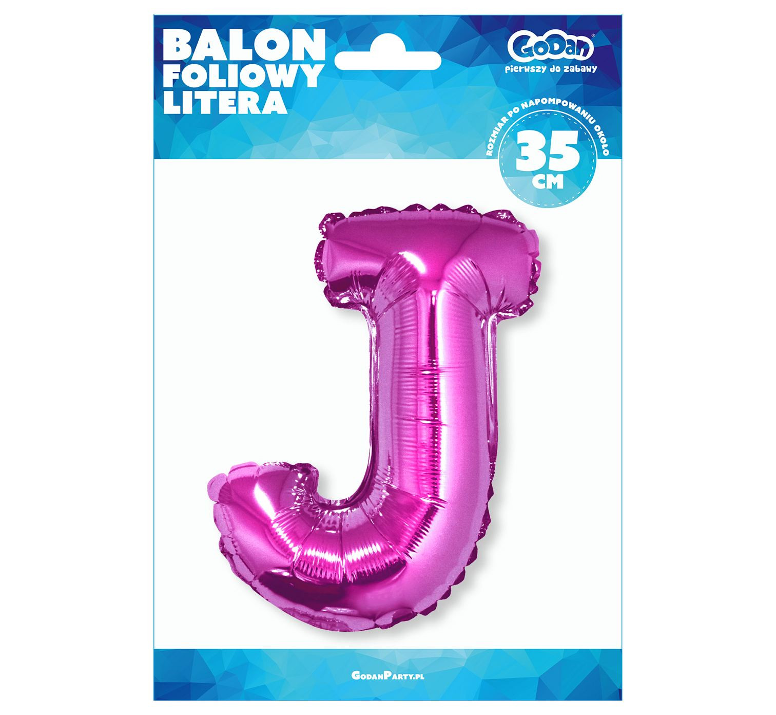 Foil balloon "Letter J" , pink, 35 cm EOL