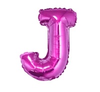 Foil balloon "Letter J" , pink, 35 cm EOL
