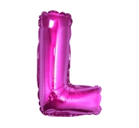 Foil balloon "Letter L" , pink, 35 cm EOL