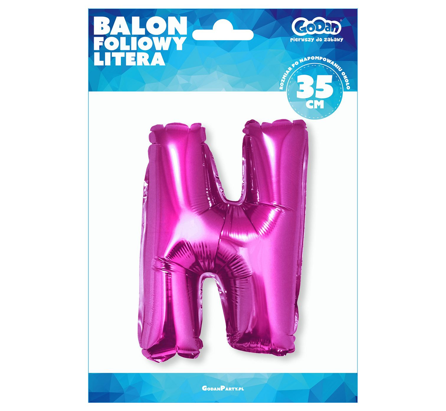 Foil balloon "Letter N" , pink, 35 cm EOL
