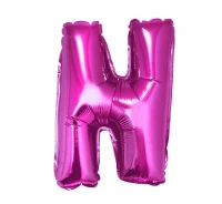 Foil balloon "Letter N" , pink, 35 cm EOL