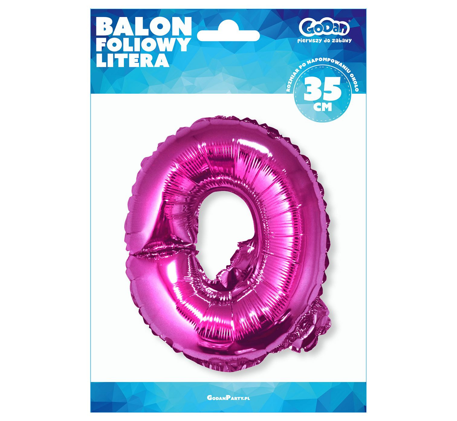 Foil balloon "Letter Q" , pink, 35 cm EOL