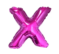 Foil balloon "Letter X" , pink, 35 cm EOL