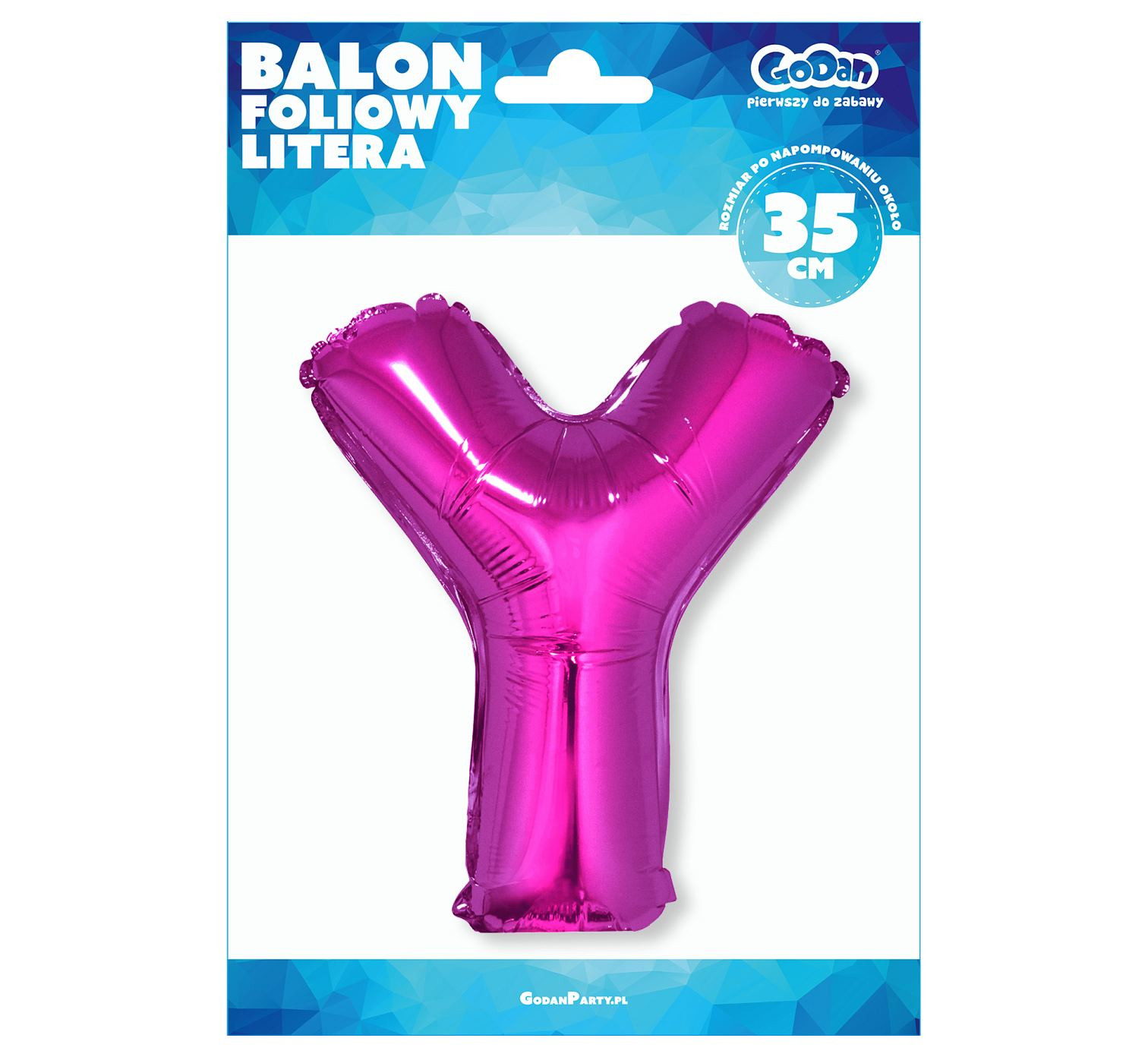Foil balloon "Letter Y" , pink, 35 cm EOL