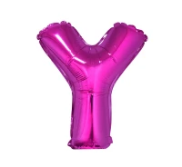 Foil balloon "Letter Y" , pink, 35 cm EOL