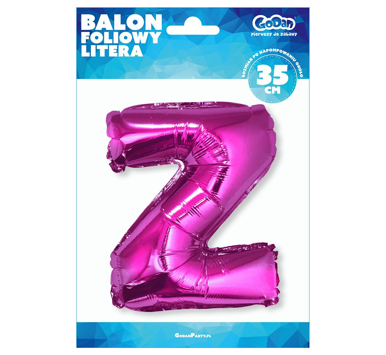 Foil balloon "Letter Z" , pink, 35 cm EOL