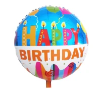 Foil balloon "Happy Birthday (candles)" , 18" EOL