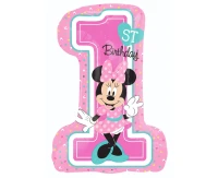 Foil balloon 36" SHP - "Minnie Mouse 1st Birthday" EOL
