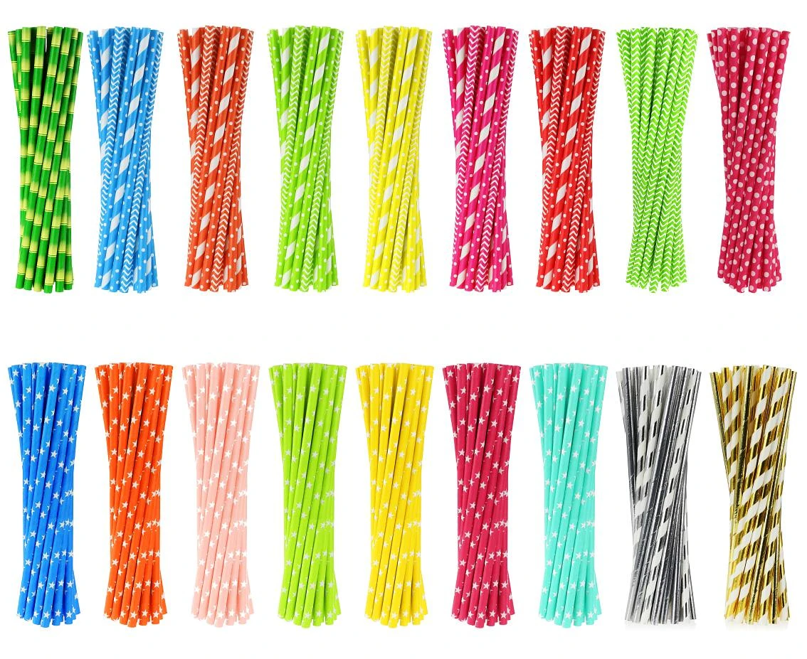 Paper_GD drinking straws, 6x197mm / 24 pcs.