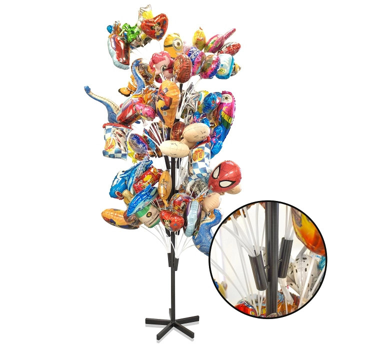 Rack for stick balloons, metal, 12 holders