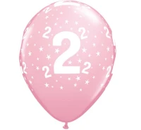 Balloons Anagram 11", QL "2", pastel pink, 6 pcs EOL