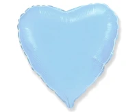 Foil balloon 18" FX - Heart (delicate blue),  unpacked (flat)