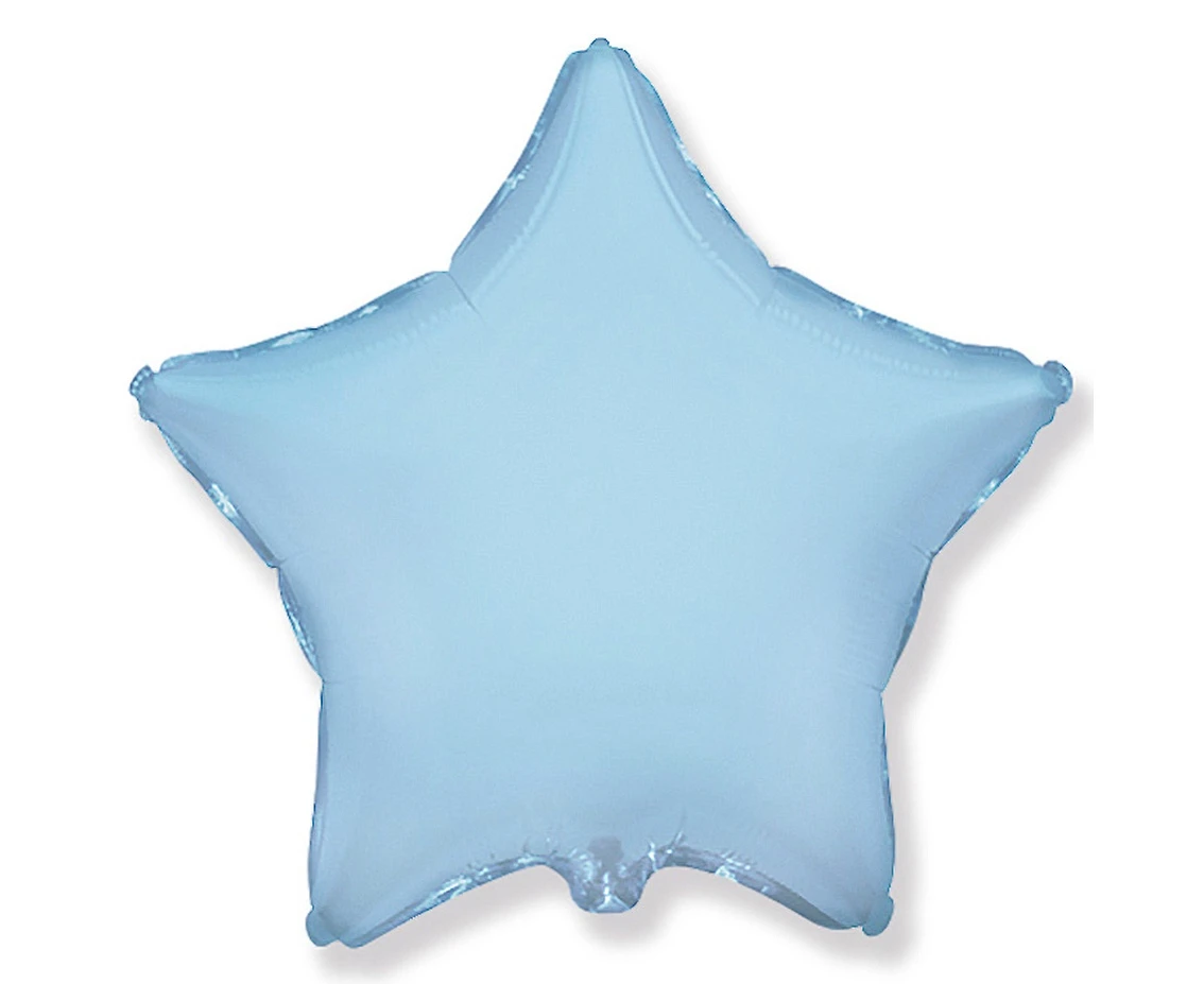 Foil balloon 18" FX - Star (blue delicate),  unpacked (flat)