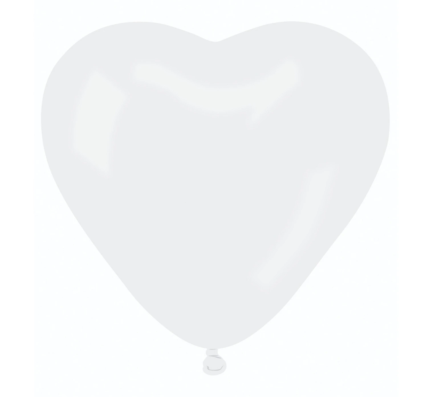 Balloons Gemar 17", CR pastel large heart white, 50pcs