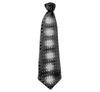 Led cequin tie, black