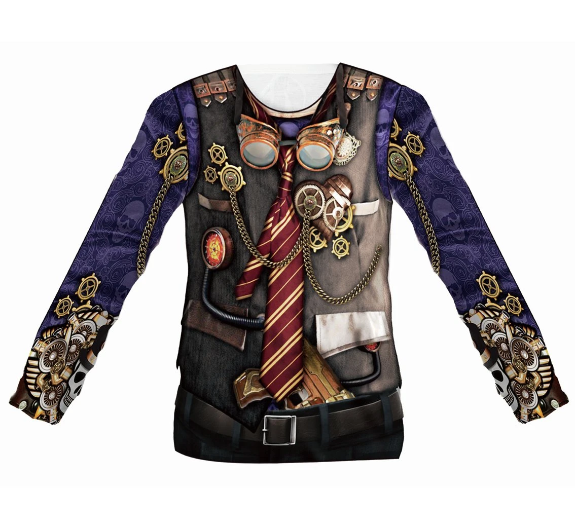 T-shirt z nadrukiem Steampunk Man, rozm. M KK