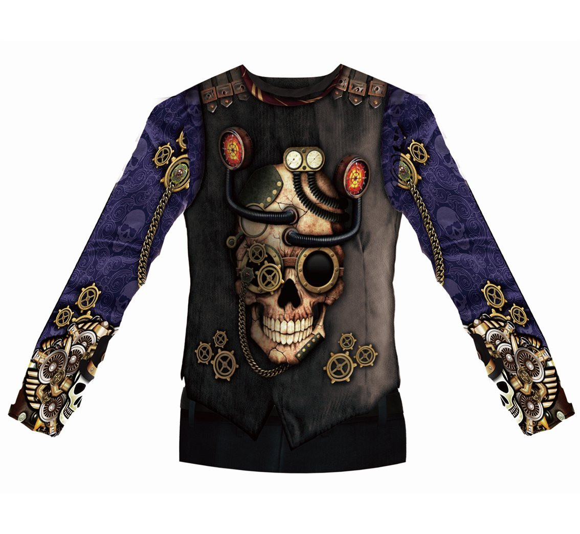 Men''s Long Sleeve T-shirt "Steampunk Man" , size L EOL