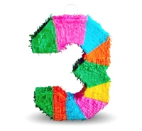 Pinata digit "3", 50x35x7.5 cm, (EC) EOL