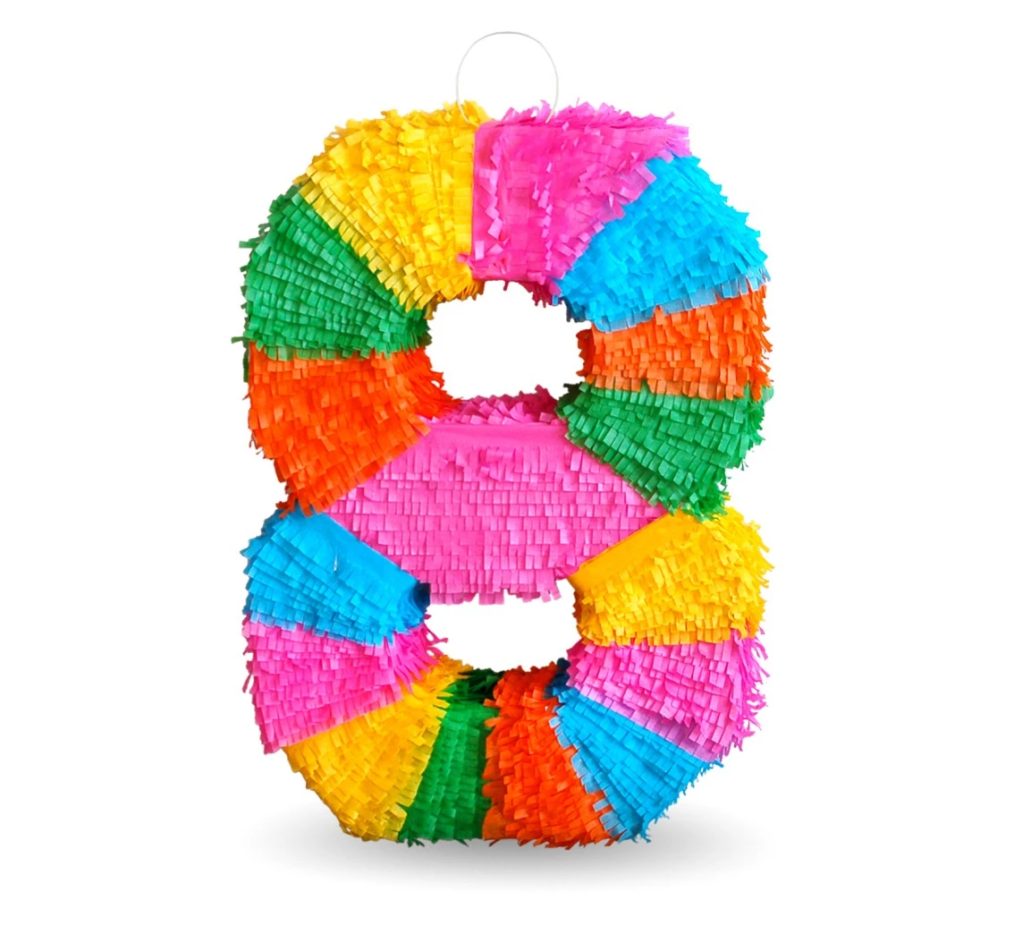 Pinata digit "8", size 50x35x7.5 cm, (EC) EOL
